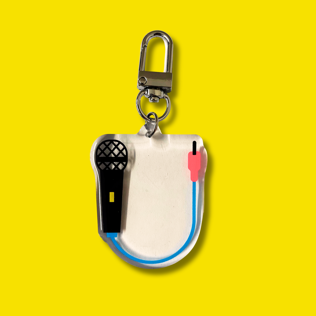 Acrylic Microphone Keychain