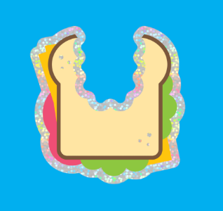 Sandwich Glitter Sticker