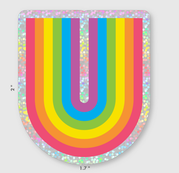 Rainbow Glitter Decal